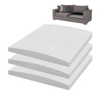 Brigtviee Reparación De Hundimiento De Asiento de Muebles, Soporte de Cojín de Sofá de Espuma de Alta Densidad de Curva para Asientos Caído, Almohadilla de Apoyo, Blanco, 60x60x5cm, 3 Piezas