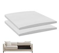 Brigtviee Reparación De Hundimiento De Cojines de Sofá, 2 Piezas, 70x70x5cm, Almohadillas De Espuma De Alta Densidad para Sofá, Soporte de Cojín de Sofá para Asiento Caído, Blanco