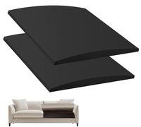 Brigtviee Soporte de Cojín de Sofá de 50x50x5cm, Cojíns de Apoyo para Sofás Cama, Protector de Espuma de Alta Densidad, Reparación De Hundimiento de Asiento de Muebles, Negro, 2 Piezas