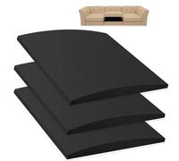 Brigtviee Soporte de Cojín de Sofá para Asiento Caído, 70x70x5cm, Cojín de Espuma de Alta Densidad, Cojines para Sofá, Cojin de Asiento de Sofá de Curva, Cojines Sillas, Negro, 2 Unidad