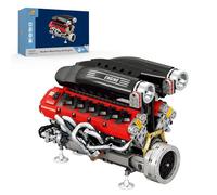 Brihappen Kit de construcción de Motor V12 para Adultos, 1240 Piezas, Kit de Modelo de Motor de superdeportivo motorizado en ángulo V de 65° con pistones móviles, Kit de ensamblaje mecánico Stem para