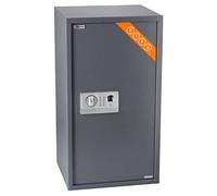 Brihard Gran caja fuerte biométrica XXL - Teclado digital 2 en 1 y caja fuerte para huellas dactilares - 73 x 40 x 36 cm para empresas - Caja fuerte de seguridad con LED