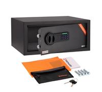 Brihard Laptop caja fuerte electrónica - 20x43x35cm Caja seguridad para portatil 15”- Caja fuerte combinación para casa oficina con bloqueo digital LED