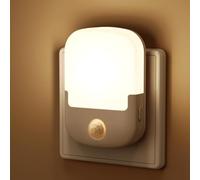 Briignite Luz Nocturna Infantil, Luz LED con Sensor de Movimiento, 1W Brillo Ajustable, 3000K Adecuado para Pasillo, Dormitorio, Baño, Escalera, Cocina, 1 Pieza Blanco Cálido