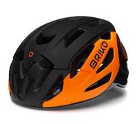 Briko Blaze Helmet, Adultos Unisex, Matt Black-Orange, L