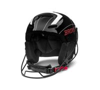 Briko - Casco, Hombre Mujer, Negro, Polipropileno, Esquí, Slalom 2.0 USA, Talla: 56 SIZE