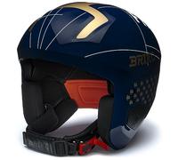 Briko Helmet, Juventud Unisex, Shiny Tangaroa Blue-Gold-White, XS