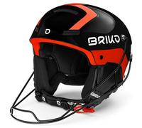 Briko Slalom Helmet, Unisex Adulto, SH Black Orange Fluo, 52