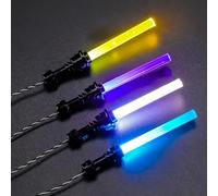 BRIKSMAX Kit de iluminación LED multicolor de 4 colores para minifiguras LEGO Star Wars, mango negro, cable de 30 cm con extensiones modulares de 15/20/30 cm para vitrinas y escritorio (no incluye