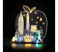 BRIKSMAX Kit de iluminación LED para Lego Architecture Ciudad de Nueva York: La Gran Manzana - Compatible con 21066 Building Blocks Model- No incluir el Conjunto de Lego
