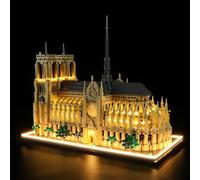 BRIKSMAX Kit de iluminación LED para Lego Architecture Notre Dame de París - Compatible con Lego 21061 Building Blocks Model- No incluir el Conjunto de Lego