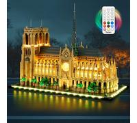 BRIKSMAX Kit de iluminación LED para Lego Architecture Notre Dame de París(Upgrade-Version) - Compatible con Lego 21061 Building Blocks Model- No incluir el Conjunto de Lego