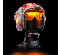 BRIKSMAX Kit de Iluminación Led para Lego Casco de Luke Skywalker (Rojo Cinco),Compatible con Ladrillos de Construcción Lego Modelo 75327, Juego de Legos no Incluido