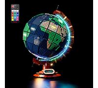 BRIKSMAX Kit de Iluminación Led para Lego Globo Terráqueo,Compatible con Ladrillos de Construcción Lego Modelo 21332, Juego de Legos no Incluido