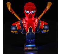 BRIKSMAX Kit de iluminación LED para Lego Marvel Busto de Iron Spider-Man - Compatible con 76326 Building Blocks Model- No incluir el Conjunto de Lego