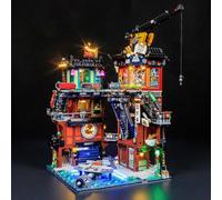 BRIKSMAX Kit de iluminación LED para Lego Ninjago Talleres de la Ciudad de Ninjago - Compatible con Lego 71837 Building Blocks Model- No incluir el Conjunto de Lego