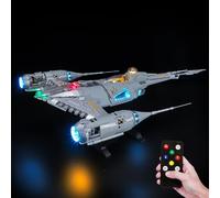 BRIKSMAX Kit de iluminación LED para Lego Star Wars Caza Estelar N-1 del Mandaloriano(Control Remoto) - Compatible con Lego 75442 Building Blocks Model- No incluir el Conjunto de Lego