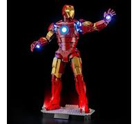BRIKSMAX Kit de luces 2.0 compatible con Lego Super Heroes Marvel Iron Man Mark 3 Edición Coleccionista 76344 Juegos de construcción - Kits de iluminación LED originales (solo accesorios) para