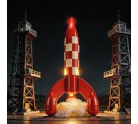 BRIKSMAX Kit de luz 2.0 compatible con juegos de construcción Lego Ideas Tintin Moon Rocket 21367, kits de iluminación LED originales (solo accesorios) para exhibición, regalos y coleccionistas