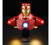 BRIKSMAX Luz para Lego Iron Man MK4 Bust 76327 - Compatible con bloques de construcción Marvel Modelo - Sin Juego de Lego