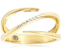 Brilio Silver Anillo Original Gold-Plated Ring with Clear zircons RI097Y - Circuit: 60 mm sBS3611-60 Marca
