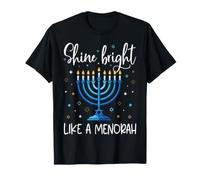 Brilla como una menorá - Hanukkah Azul Festivo Camiseta
