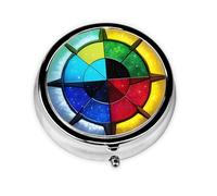 Brilla en todas las direcciones: caja de medicina pequeña de tres compartimentos, portátil, puede almacenar vitaminas, aceite de pescado y productos de salud.