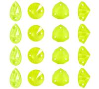 Brillabenny 30 piedras brillantes fluorescentes para coser planas, mezcla de cristales fluorescentes, para decorar ropa, disfraces, bailes (amarillo neón)