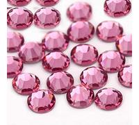 BrillaBenny Strass termoadhesivas SS16 4 mm 300 Piezas Rose Hot Pink/Rosa Fresa Intenso Hotfix Rhinestone Beads Stone Iron On Tejidos Móviles Ornamentos Vestidos Joyas