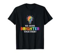 Brillamos más juntos Bombilla Autismo Concientización sobre el autismo Camiseta