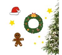 Brillan en la oscuridad, pegatinas navideñas que brillan en la oscuridad, pegatinas de pared de Navidad que brillan en la oscuridad - Lindos accesorios artesanales, pegatinas divertidas de dibujos