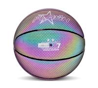 Brillan in the dark Basketball - Radiant Hoop Ball, Tamaño 7 Equipo Deportivo | Baloncesto luminoso con reflexión, uso nocturno brillante para niños y adultos, gimnasio ligero de