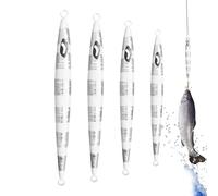 Brillando En La Oscuridad Señuelos De | 4 Piezas Brillando En El Cebo Oscuro con Anzuelo | Cebo De,para Agua Salada Y Agua Dulce como Bagre, Tipo de Y Walleye, para Barco Y Navidad