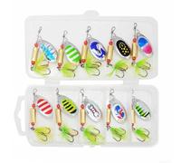 Brillante 10pcs Pike Fishing Spinner Kit con acabado de lentejuelas, hecho de metal resistente y materiales ABS (3,5 g)