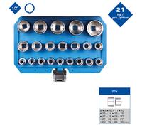 Brillante By Ks Tools 1/2" Set de Llaves de Conexión, Zwölfkant, Corto, 21-tlg,