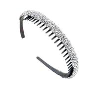 Brillante Diamantes de imitación completos con peine dental elegante lavado de cara diadema para mujeres y niñas accesorios diarios