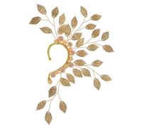 Brillante Hoja Ear Cuff Mujer Decoración Brazalete Clip Pendiente Adorno Sofisticado Legierung Joyas Ropa Para Fiestas Y Eventos