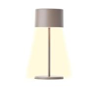 Brillante lámpara LED de sobremesa en color topo Regulable y con batería