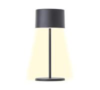 Brilliant Lámpara de mesa LED negra regulable y con batería, lámpara interior móvil con regulador táctil de tres niveles, luz blanca cálida, diseño elegante, ahorro de energía y uso flexible