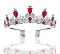 Brillante Tiara Corona de Cristal con Diadema de mujer con peine Princesa Vestir Accesorios Damas Coronas Tiaras Nupcial Corona Boda Accesorios Fiesta Cumpleaños
