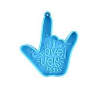 Brillante varios símbolos adornos de silicona epoxi molde llavero colgante joyería para San Valentín Craft varios símbolos molde para San Valentín