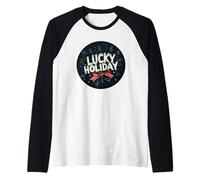 Brillantes vacaciones de la suerte para una alegría infinita Camiseta Manga Raglan