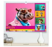 BRILLEN - coole Sprüche (hochwertiger Premium Wandkalender 2026 DIN A2 quer), Kunstdruck in Hochglanz: Sieh die Welt durch die Brille der Coolness