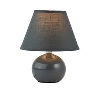 BRILLIANT lamp Primo lámpara de mesa gris oscuro | 1x D45, E14, 40W, adecuado para lámparas de caída (no incluidas) | Escala A ++ a E | Con interruptor de cable