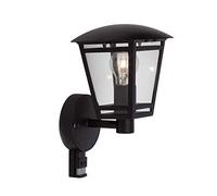 Brilliant AG 42397/06 aplica exterior Montante con detector Metal/Plástico 40 W E27 negro