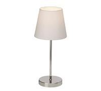 BRILLIANT lámpara Kasha lámpara de mesa interruptor táctil cromo/blanco | 1x D45, E14, 40W, adecuado para lámparas de caída (no incluidas) | Escala A ++ a E | Con interruptor táctil de encendido/a