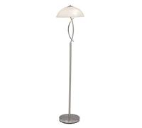 Brilliant AG Boston lámpara de pie metal/cristal 40 W E14 acero/alabastro Pack de 2