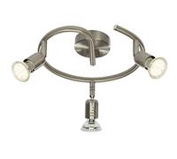 Brilliant AG g28833/13 Loona plafón espiral LED con 3 luces metal 3 W GU10 acero