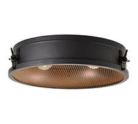 Brilliant Avia - Lámpara de Techo Iluminacion (3 focos, metal y madera, 3 bombillas D45, E14, 40 W, bombillas de gota (no incluidas), A++)