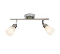 Brilliant Bethany Spot tubo, 2-focos, E14 LED, 2 x 3 W, 250 lm, 3000 K, metal y vidrio, hierro/cromo G55213/77